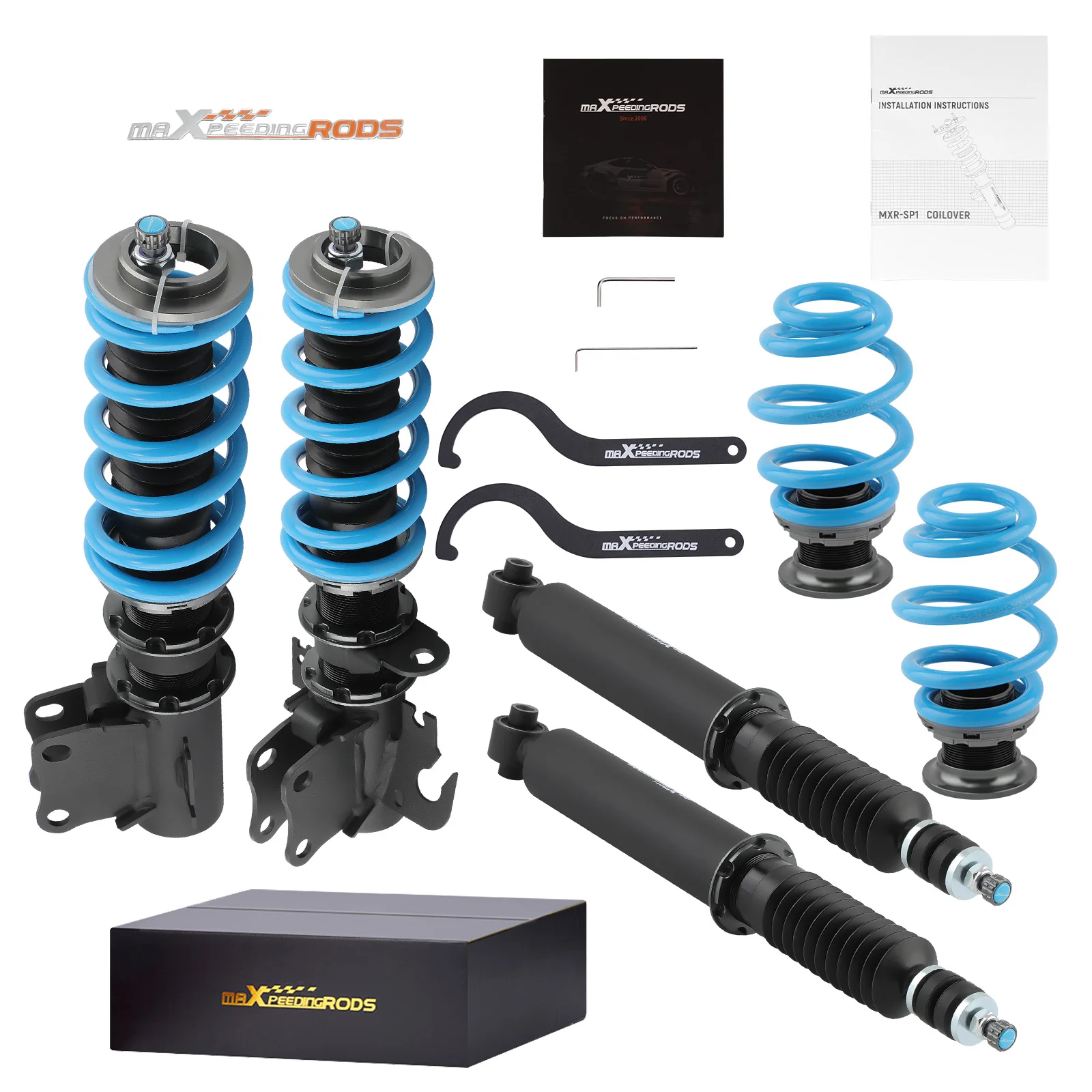 

MaXpeedingrods Регулируемый демпфер Coilover для Holden командового магазина VT VX VY VZ 97-07, комплект для понижения подвески Coilover