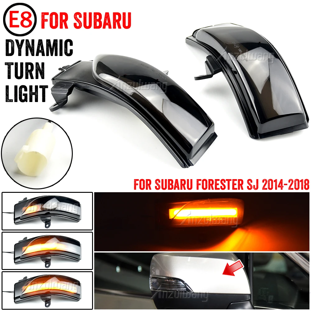 

2X для Subaru Forester SJ 2014 2015 2016 2017 2018 поворотный сигнал, динамический индикатор, поворотная лампа, лампа для зеркала заднего вида