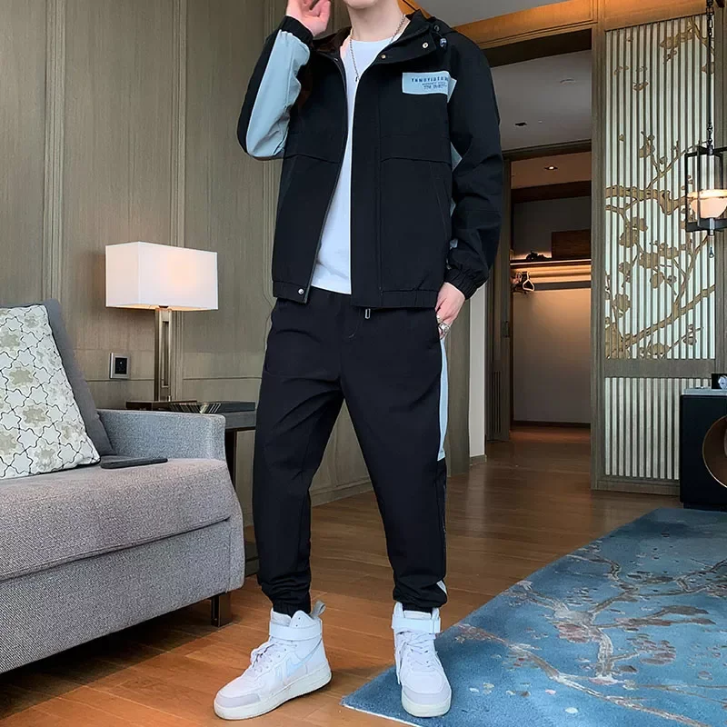 

NEW IN Streetwear Tracksuit Set 2022 Autumn New Sweat Suit Men Hoodie Jacket + Sweatpants Hip Hop Set Male Fashion Joggers Sets