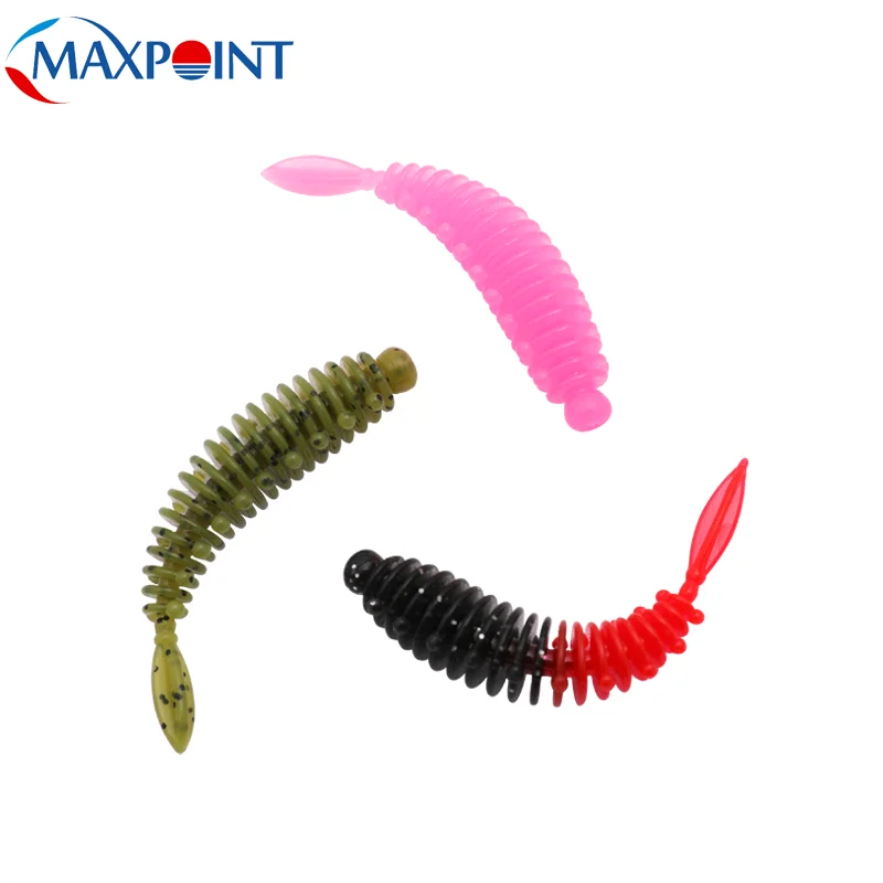 

15pcs/pk TPR Worm Soft Lure at 5.5cm for Drop Shot Rig Fishing Lures DegradableSoft Bait TPE Floating Spiker UV Action Worm