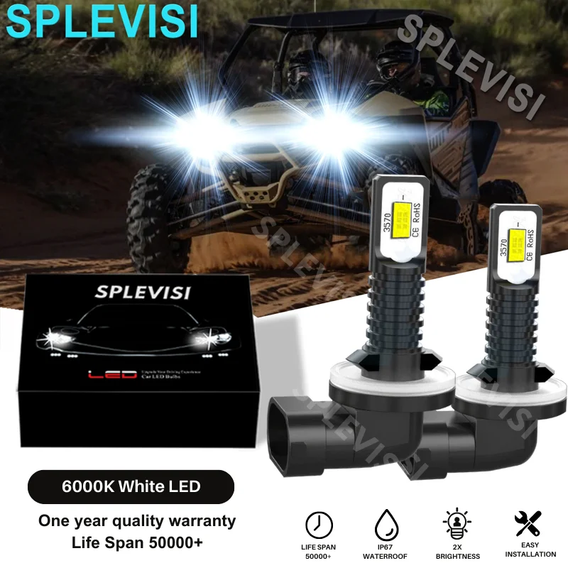 Обновленные лампы для фар головного света, 2x6000 лм, 500 K, белый для Arctic Cat 2005, руководство пользователя, 4X4, 2006, 2007, 2008, запасная фара Обновленные лампы для фар головного света, 2x6000 лм, 500 K, белый для Arctic Cat 2005, руководство пользователя, 4X4, 2006, 2007, 2008, запасная фара
