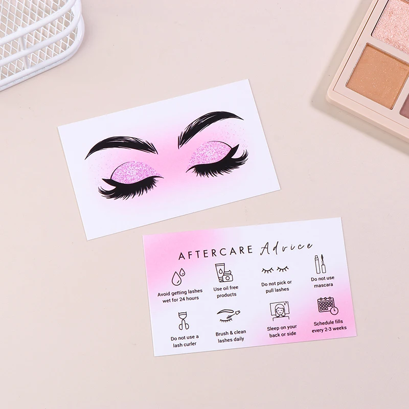 10/50 шт. карта для наращивания ресниц после ухода за маленькими ресницами визитная