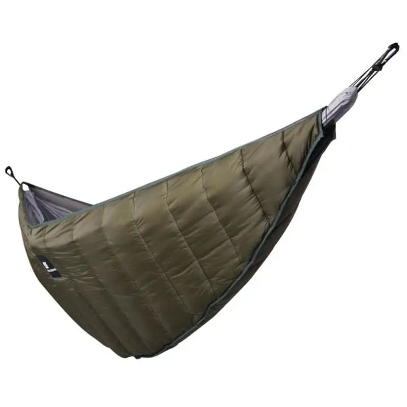 

1pc Hammock Sleeping Bag Thickened Windproof Warm Cotton Tear-resistant Camping Mat For Winter Outdoor Activities Home Green