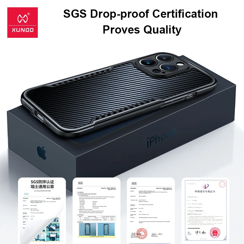 For iPhone 14 Pro Max 14 Plus 13 Pro Magnetic Case,Airbags Shockproof Shell,Carbon Fiber Pattern Heat Dissipation Game Case