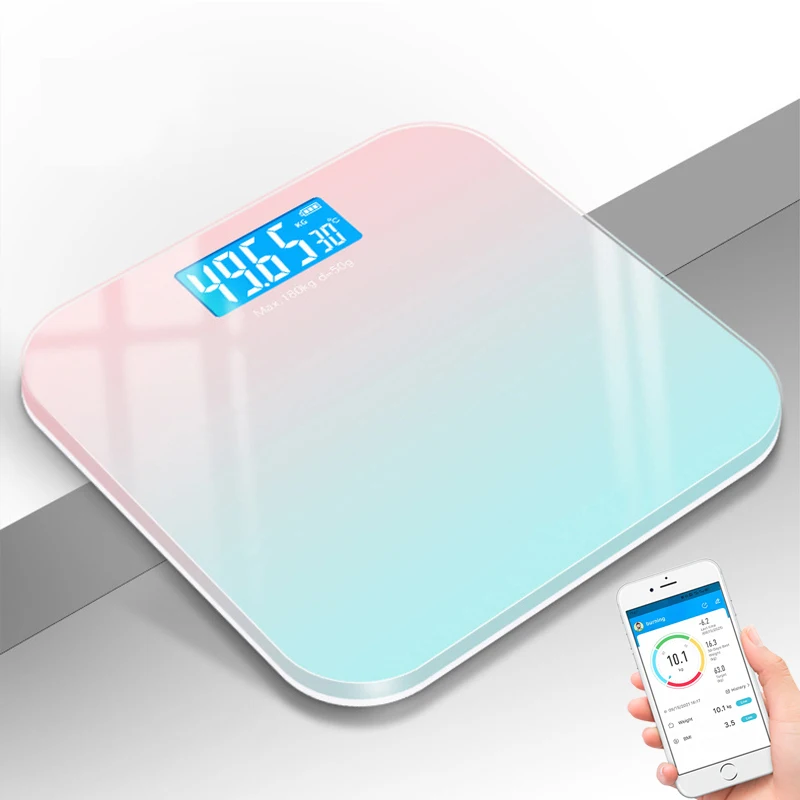 

Bluetooth Body Scale BMI Bathroom Scales Smart Electronic Scales LCD Digital Weight Scale Balance Body Composition Analyzer