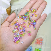 50pcs1set glass nail rhinestones for nails art decorations multicolor cuboid strass charms partition mixed size rhinestone 345