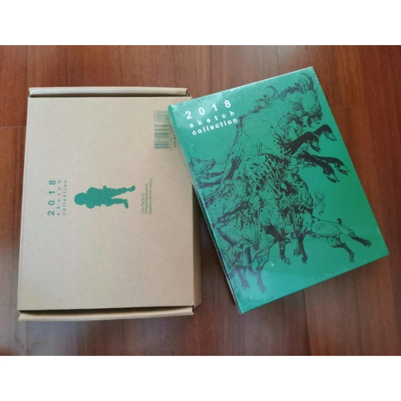 Фото Корейский художник Ким Джунг Gi's Artbook 2018, рабочая коллекция, рукописи, рисунки, тетради, человеческая фигура, перспектива №5