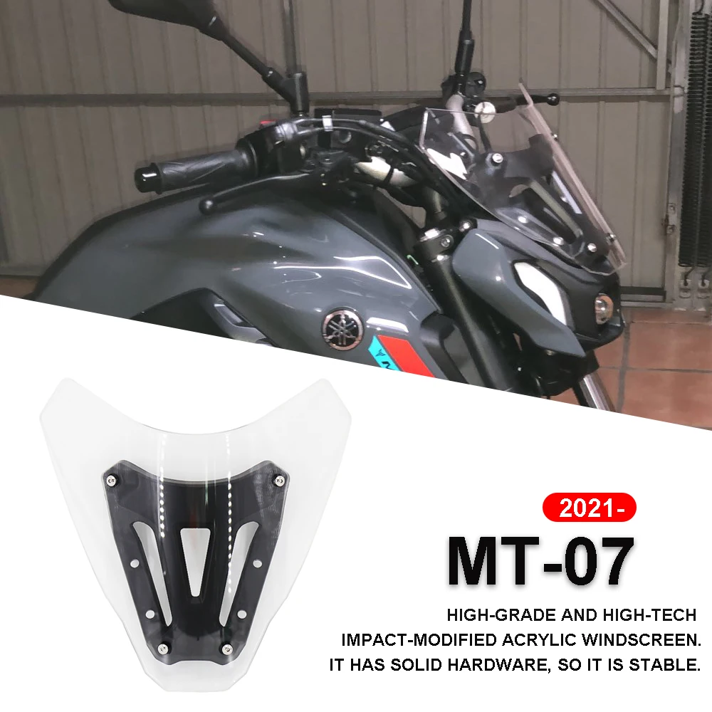 

For Yamaha MT-07 MT07 MT 07 mt07 2021 2022 New Motorcycles Accessories Windshield Windscreen Air Wind Deflector