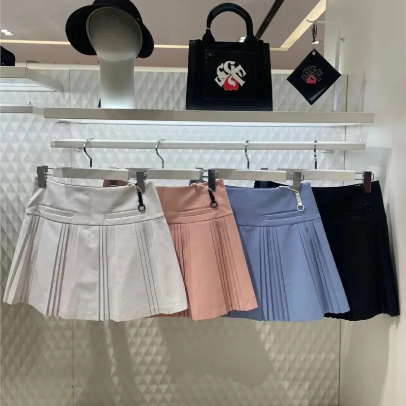 Womens Girl Pleated Tennis Skirt School A-Line Skater Skirts （Thin skirt, not suitable for cold weather）