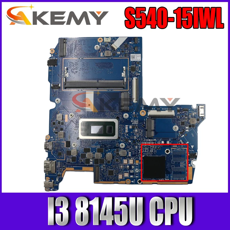 

For Lenovo ideapad S540-15IWL laptop motherboard with CPU I3 8145U UMA 4GB RAM DDR4 100% Fully Tested
