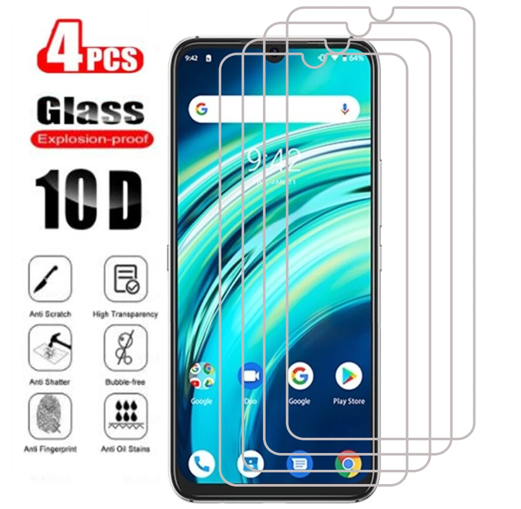 4Pcs Protective Glass For Umidigi Bison GT Tempered Glass Pelicula Umidigi A11 S5 A5 A7 Pro A7S Umi A9 Pro Max Screen Protector