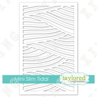 2022 new hot sell mini slim stencil tidal mold handmade diy greeting card scrapbooking diary coloring decoration embossing mould