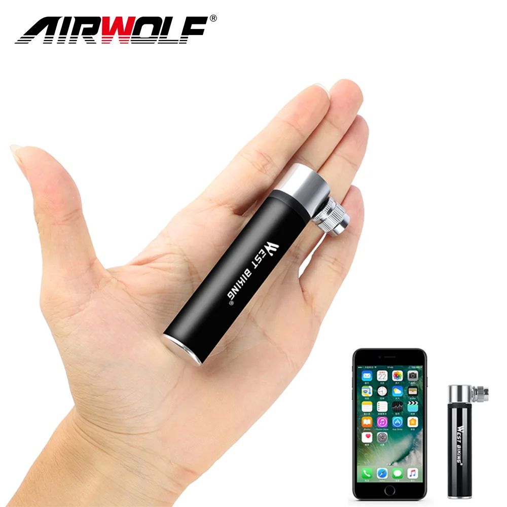 Велосипедный насос 120PSI портативный мини-насос для колес и шин из алюминиевого