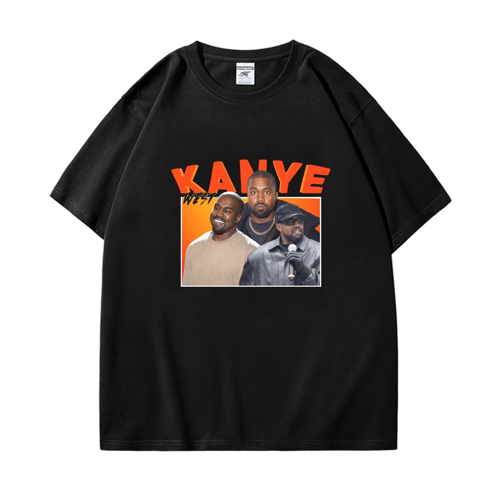 

Винтажная Футболка 90-х годов в стиле хип-хоп, футболка Kanye West с графическим принтом, Новинка лета 2022, футболки в стиле оверсайз из хлопка, улич...