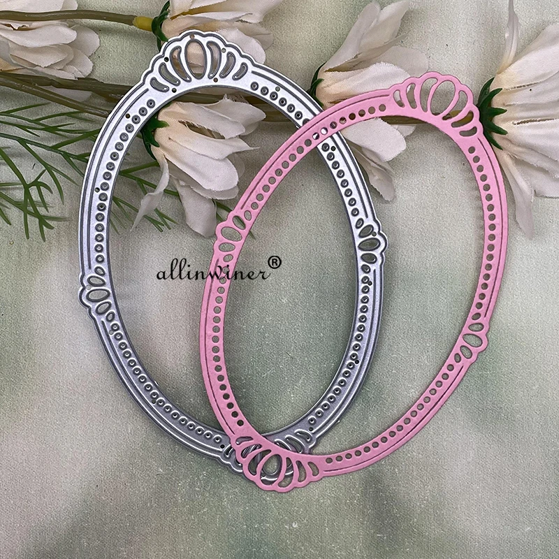 

Новые модные овальные рамки металлические штампы трафареты для «сделай сам» Скрапбукинг декоративное тиснение ручная работа штамповочный...