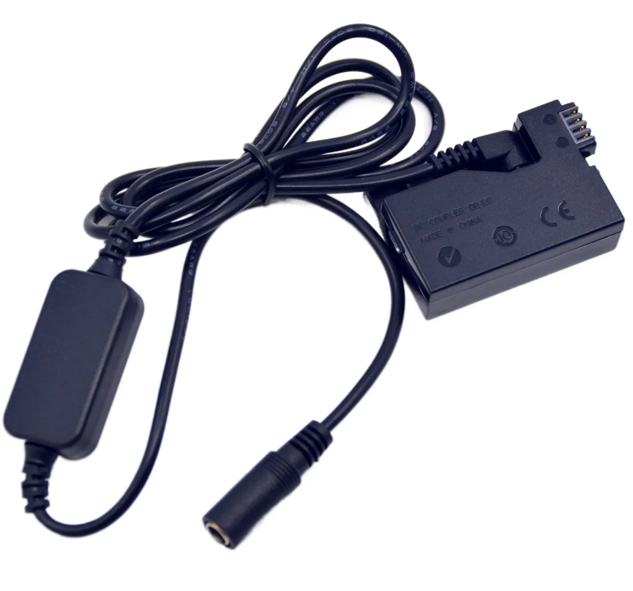 

Step-Down Cable 24V-12V+DR-E8 LP E8 Dummy Battery for Canon EOS Rebel T2i T3i T4i T5i 550D 600D 650D 700D Kiss X4 X5 X6 Camera