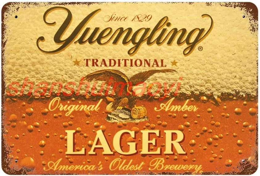 Mopsz Пиво Металлические Оловянные Вывески Yuengling Винтажная Оловянная Вывеска