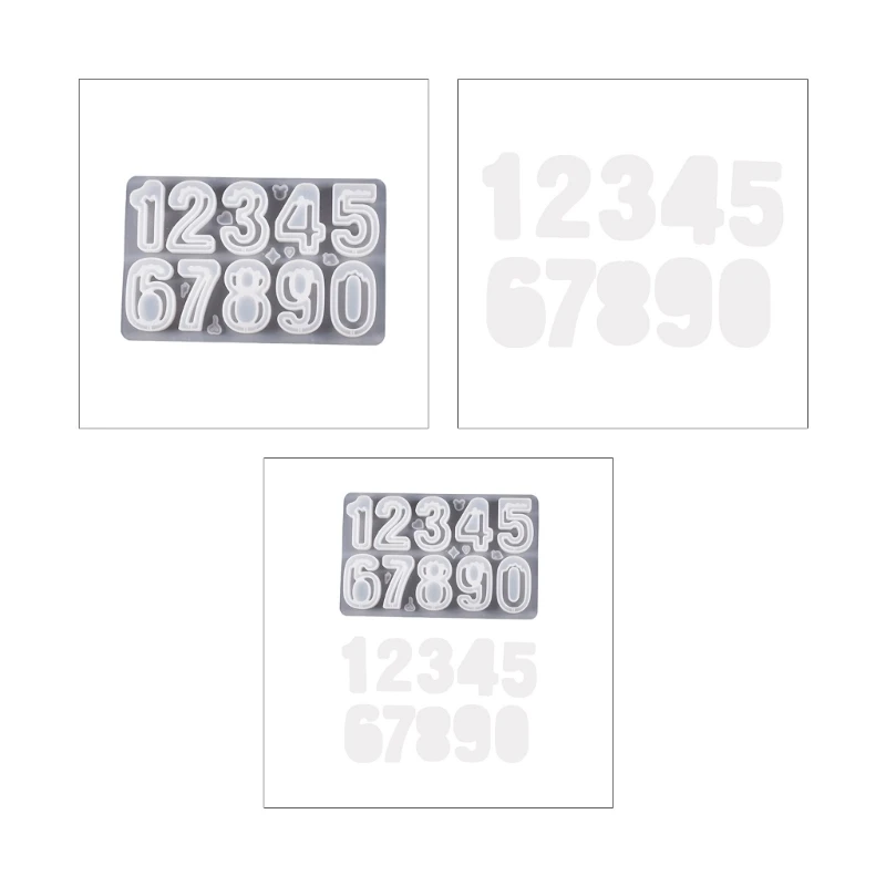 

D7WB Shaker Resin Molds 0-9 Mold/Thin Film Sheets Jewelry Making Supplies