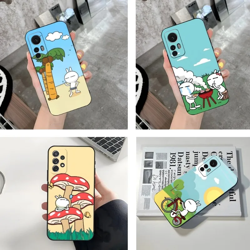 

Cute Rabbit Phone Case For Xiaomi 12 13 Lite Pro 10 T 12X F3 11T 12T POCO F4 M4 9 12S Ultra Note Mobile Phone Cases