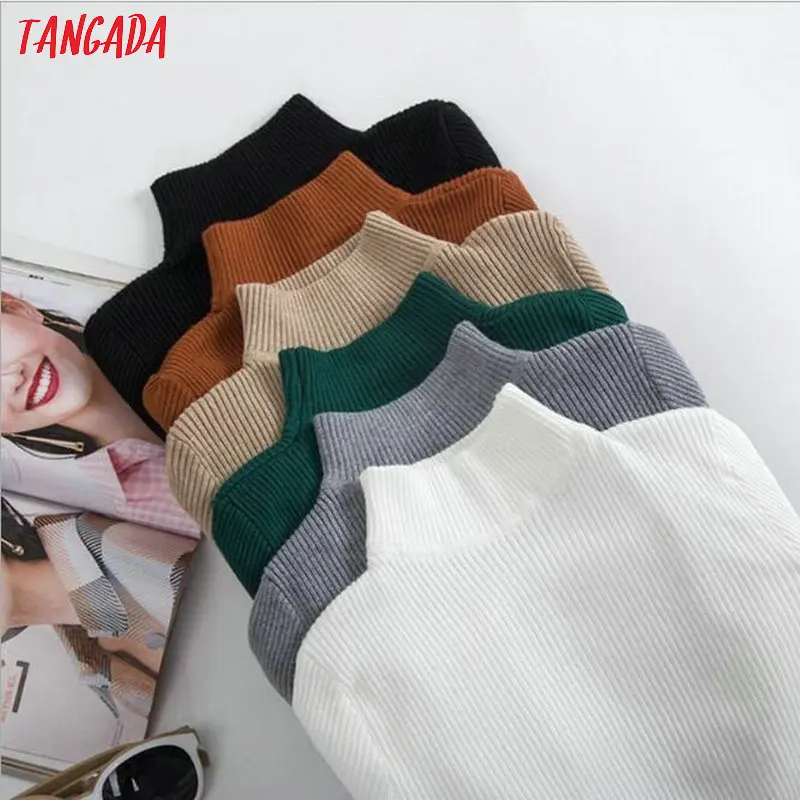 Джемпер женский зимний эластичный с круглым вырезом и длинным рукавом | Женская