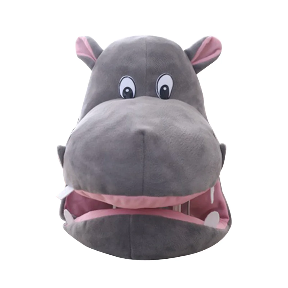 

Realistic Hipppo Hat Adjustable Novelty Hippopotamus Headwear Funny Cosplay Apparel Accessories Stuffed Toy Photo Props