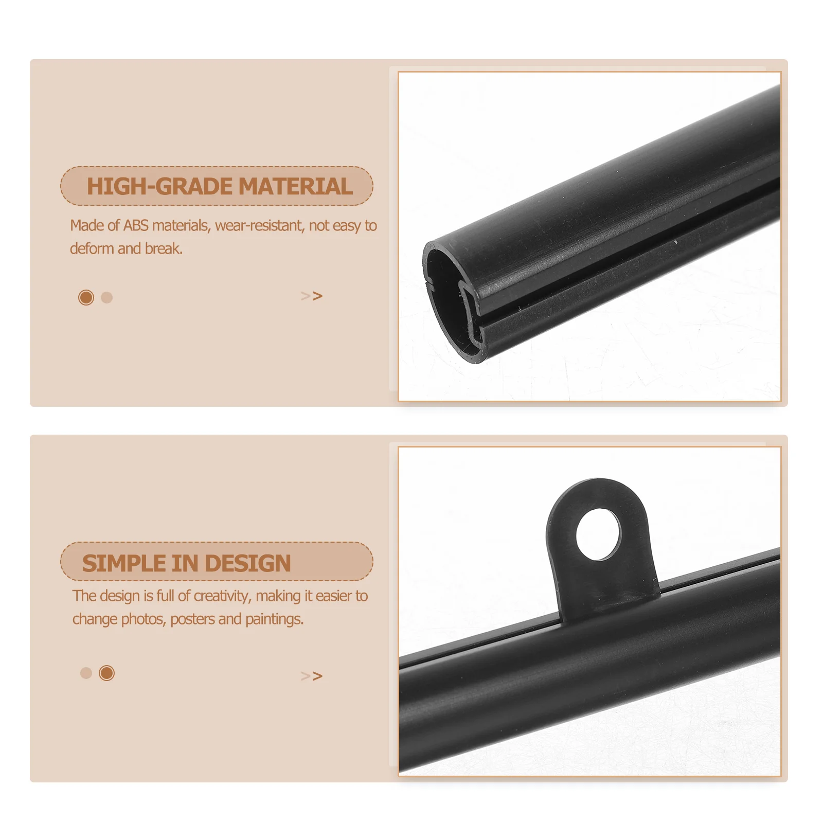 malować wieszaki na ubrania klipsy do plakatów wiszący zwój kołek ścienny czarny pręt okrągły