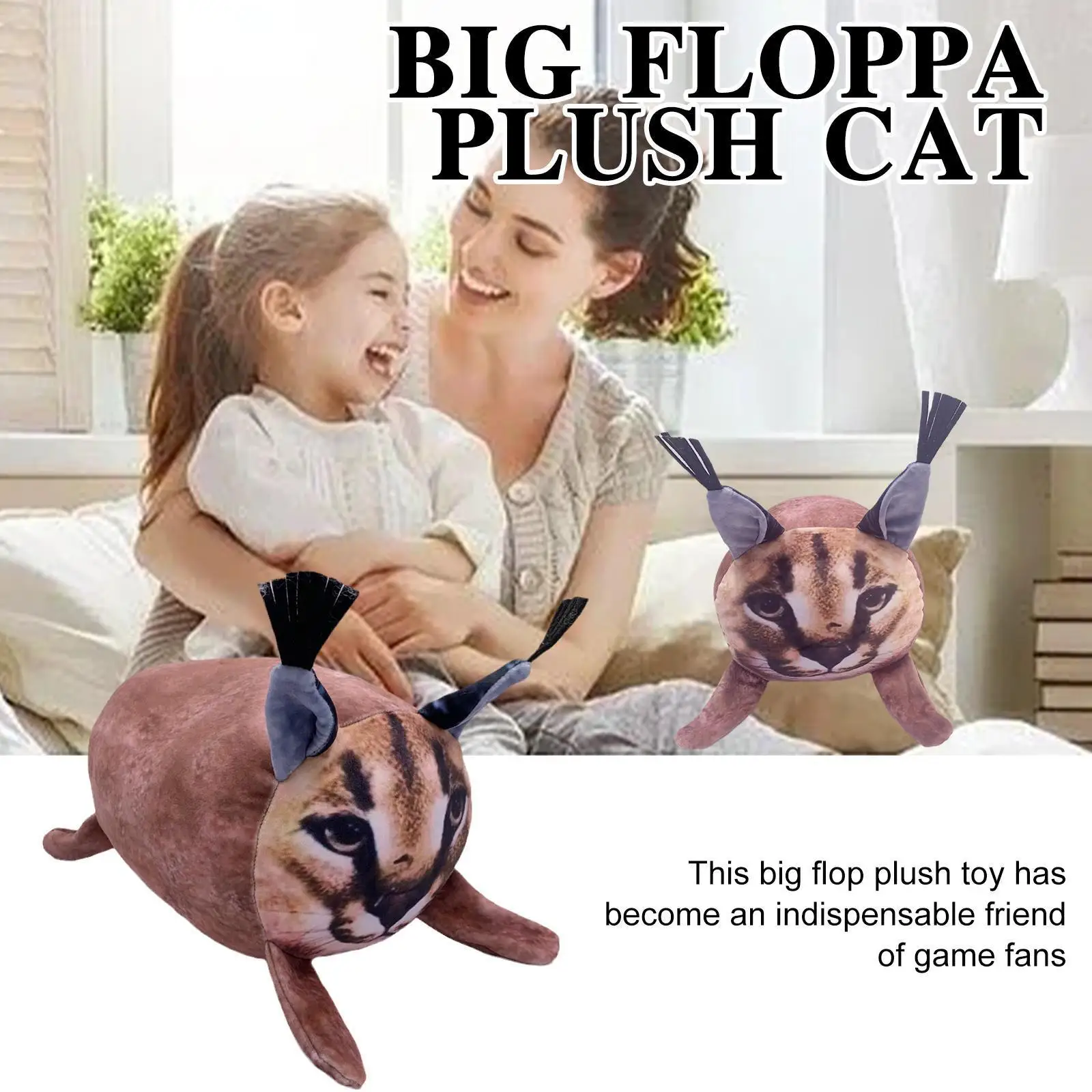 

Новинка 2022, большая плюшевая кукла FLoppa, имитация кота, плюшевая игрушка, детский праздничный подарок, игрушка для детей, подарок на день рожд...