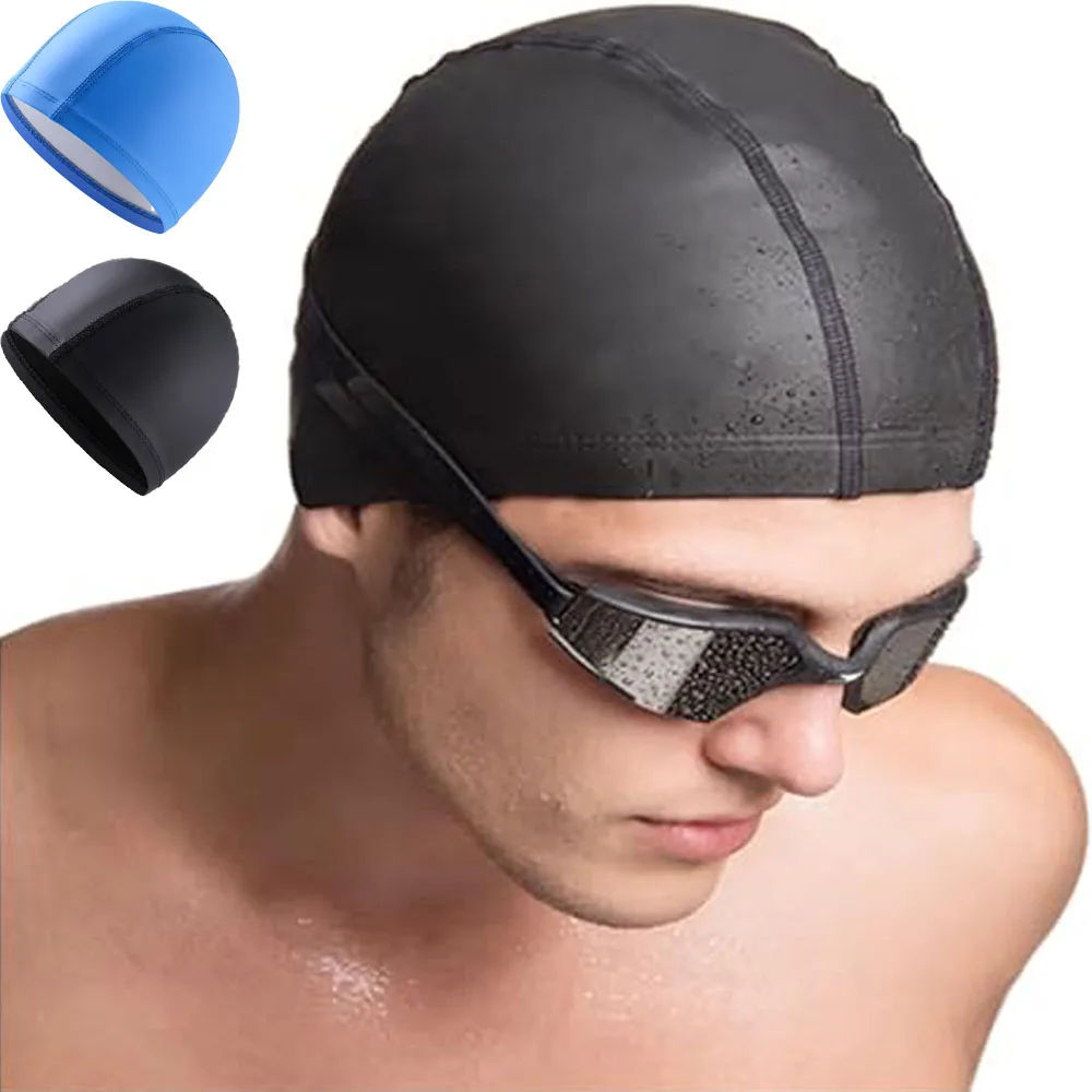 Мужская и Женская водонепроницаемая шапка для бассейна из ПУ ткани