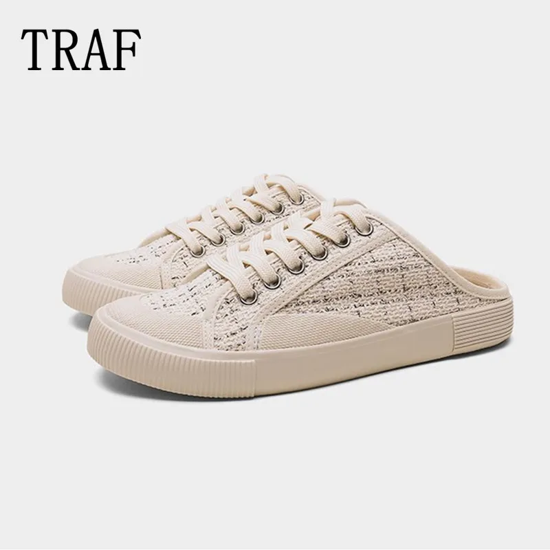 

Женские Текстильные кроссовки на плоской подошве, со шнуровкой