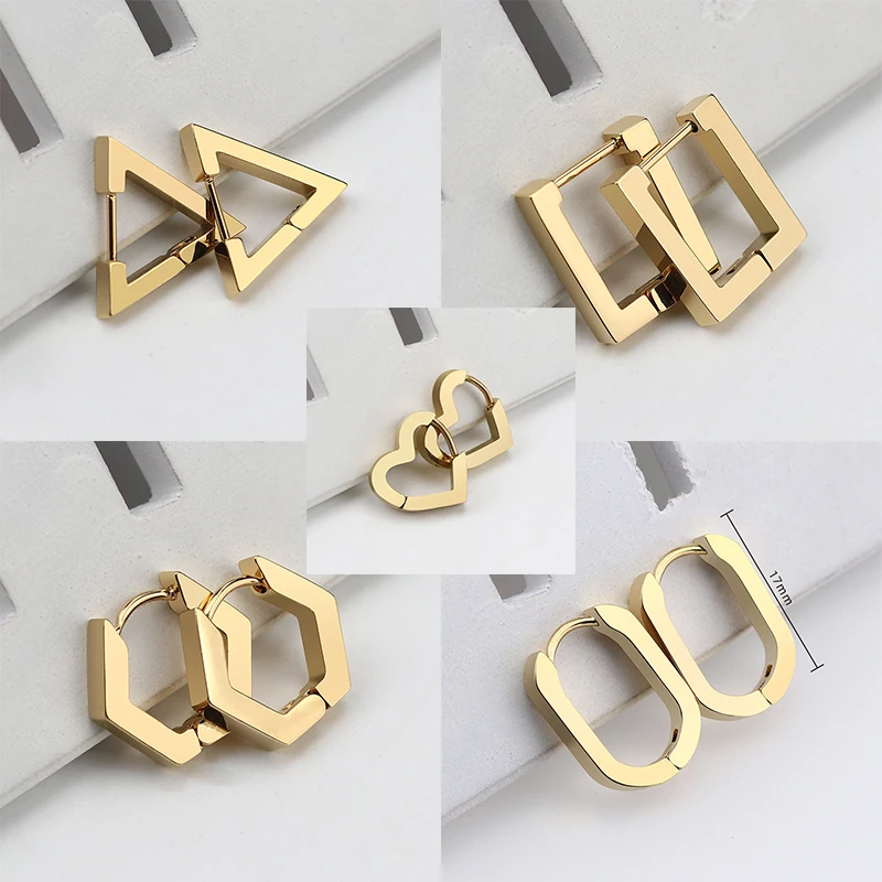 

Серьги-кольца из нержавеющей стали, 3 цвета