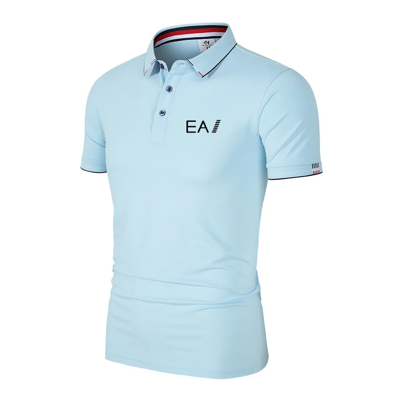 

Мужская быстросохнущая футболка для гольфа, летний топ из полиэстера/спандекса с коротким рукавом, одежда для гольфа, Мужская футболка