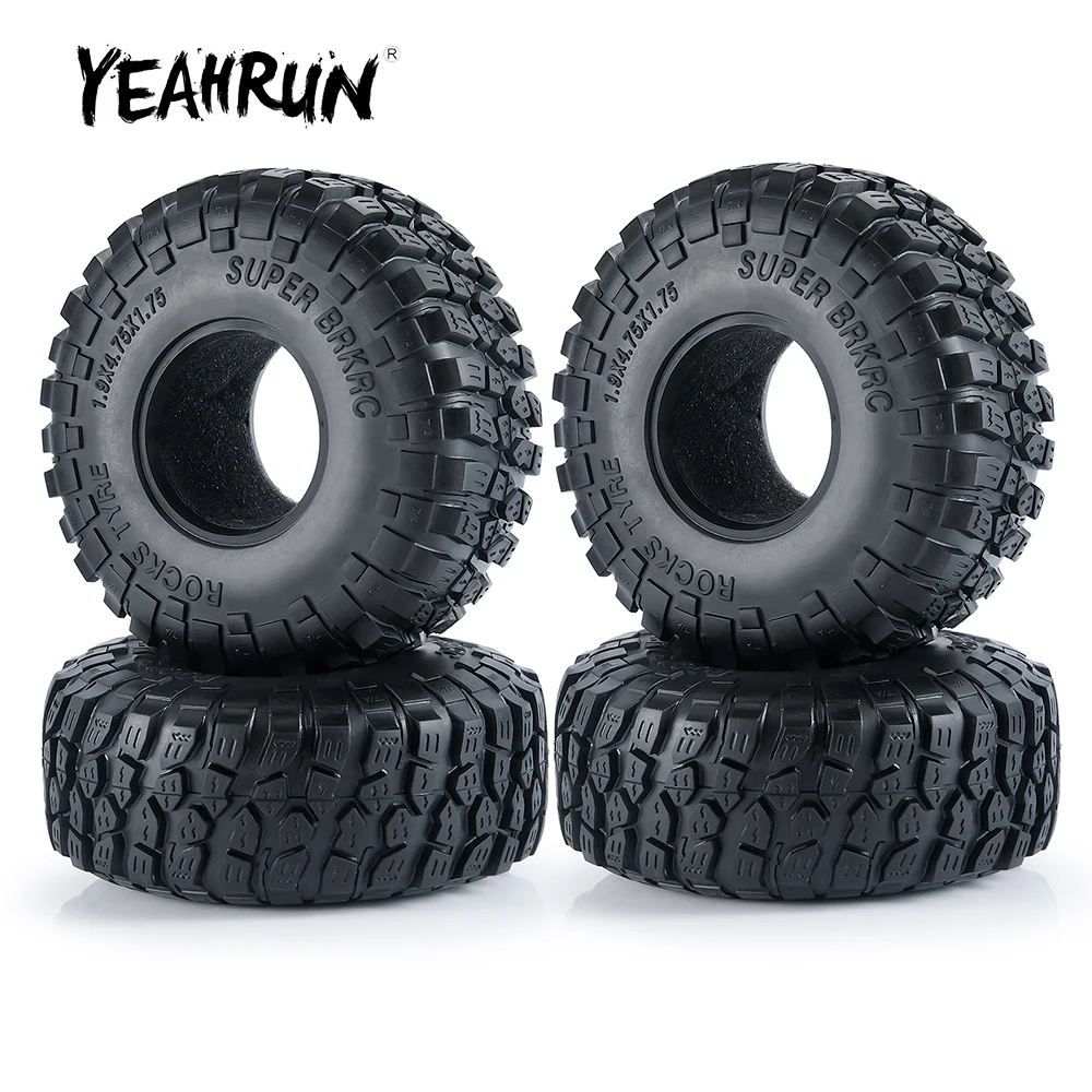 

Резиновые Колесные шины YEAHRUN, 4 шт., 1,9 дюйма, OD 120*52 мм, с Бусиной, для Axial SCX10 D90 TRX-4 1/10, детали для радиоуправляемых автомобилей на гусеничном ходу