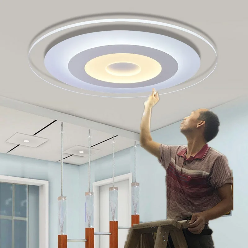 

App dimming ceiling lamp bedroom lamp LED ultra-thin circular living room lamp simple smart home lighting lamp