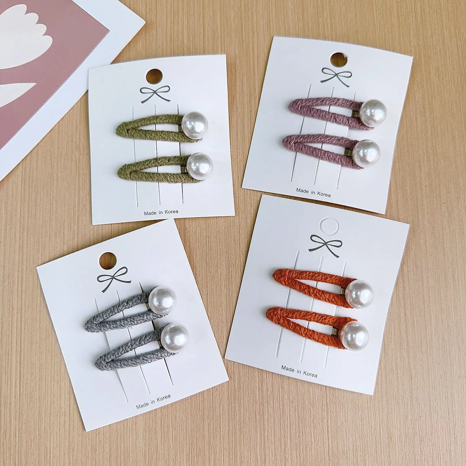 

8 шт./набор, детские заколки для волос с жемчугом