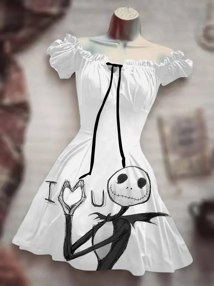

Новинка 2023, Лидер продаж, трендовый сексуальный кружевной ужасный костюм на Хэллоуин, длинное платье, гавайский бохо, платье с коротким рукавом, Пляжное 3D платье на Хэллоуин