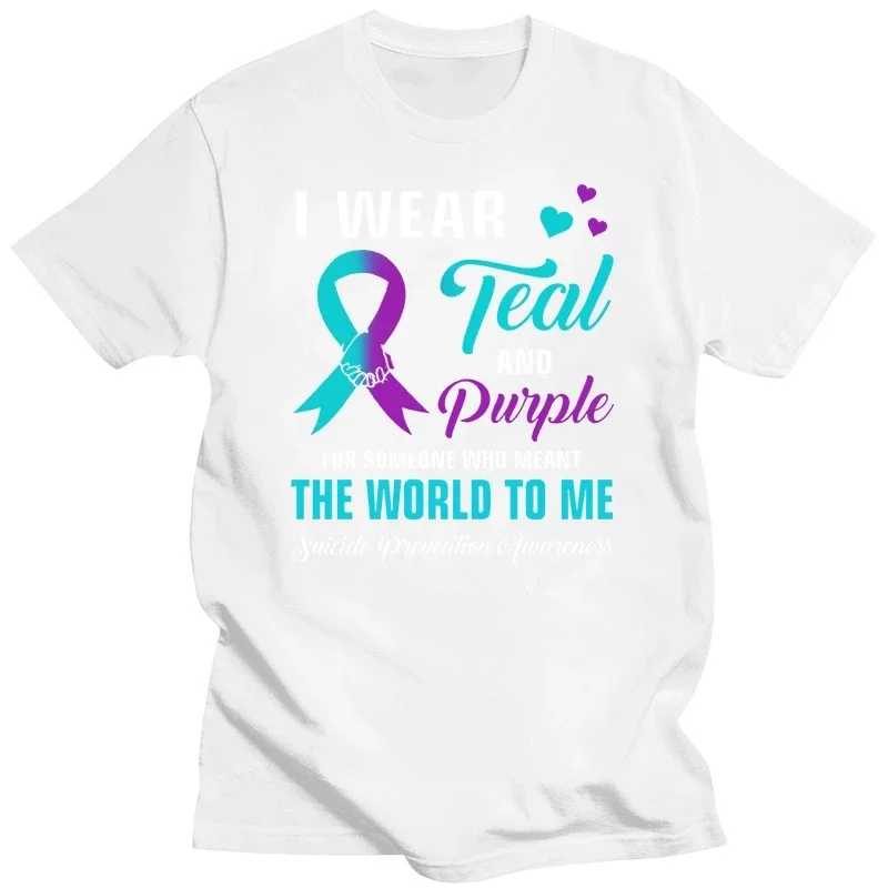 I Wear Teal And Purlple профилактика самоубийц черные крутые lnформальные топы тяжелая
