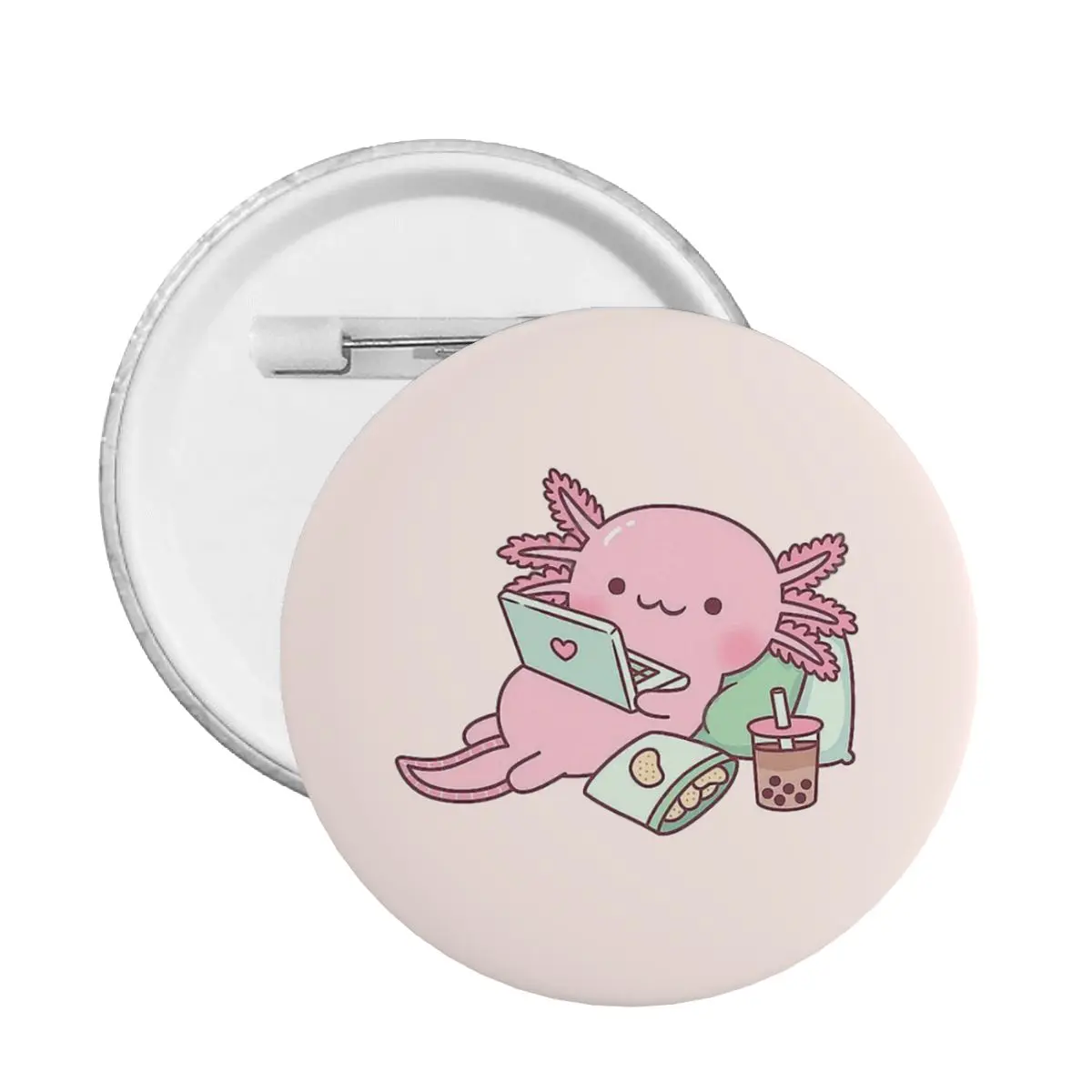 

Axolotl Шестигранная саламандра, милая булавка на заказ, Значки для одежды, броши, броши для друзей