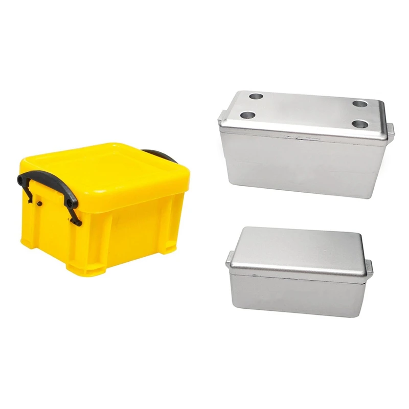 

1PCS RC Car Plastic Scale Storage Box Tool For TRX-4 TRX4 Axial SCX10 90046 & 1X Hard Plastic Decorative Tool Box Set