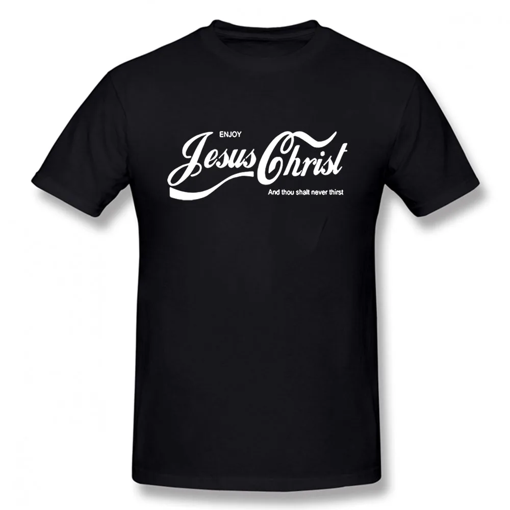 

Enjoy Jesus Christ The Real King Christian Funny T Shirt Faith Prayer Graphic Fashion New Cotton Short Sleeve Harajuku T-shirt