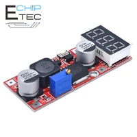 red voltmeter display dc dc 4 5 28v to 1 3 25v 3a adjustable power supply step down module with digital tube lm2596