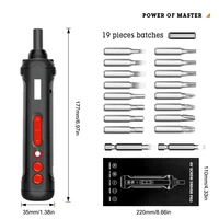 cordless screwdriver mini electric screwdriver electric drill usb rechargable battery with led light 19pcs screwdriver bits