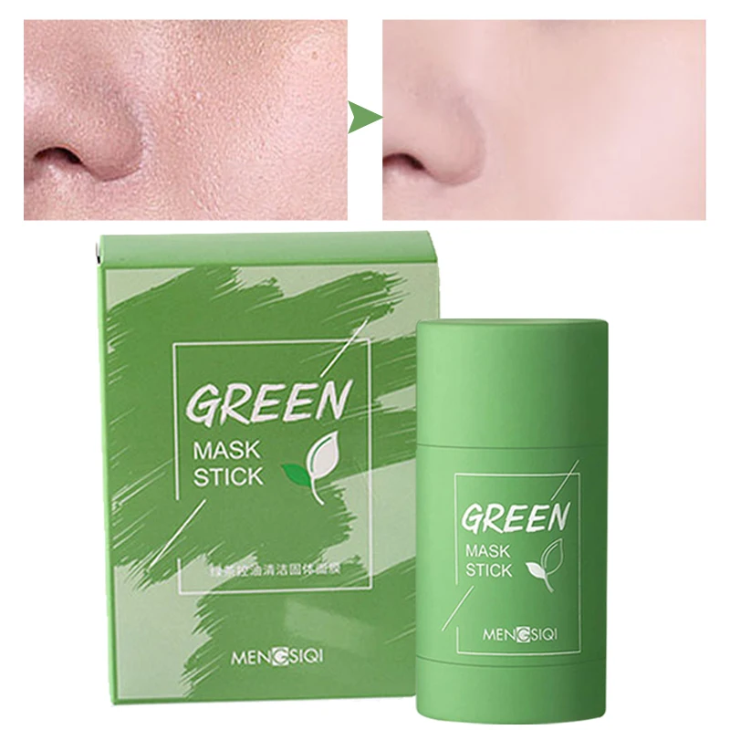 

Green Tea Facial Mask Eggplant Facial Mask Moisturizing Oil Control Removing Blackhead Acne Whitening Facial Mask Skin Care 40g