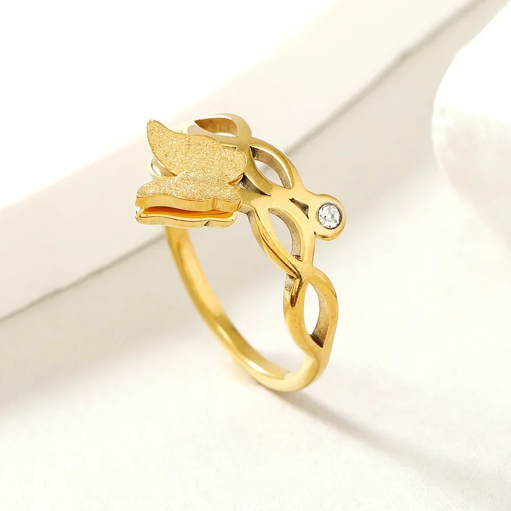 Модные ювелирные изделия минималистичная бабочка матовый кристалл из