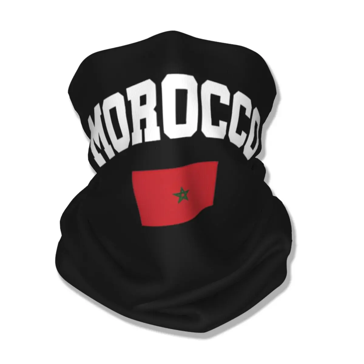 Бандана с флагом Марокко накидка на шею Балаклава принтом шарф-повязка теплая