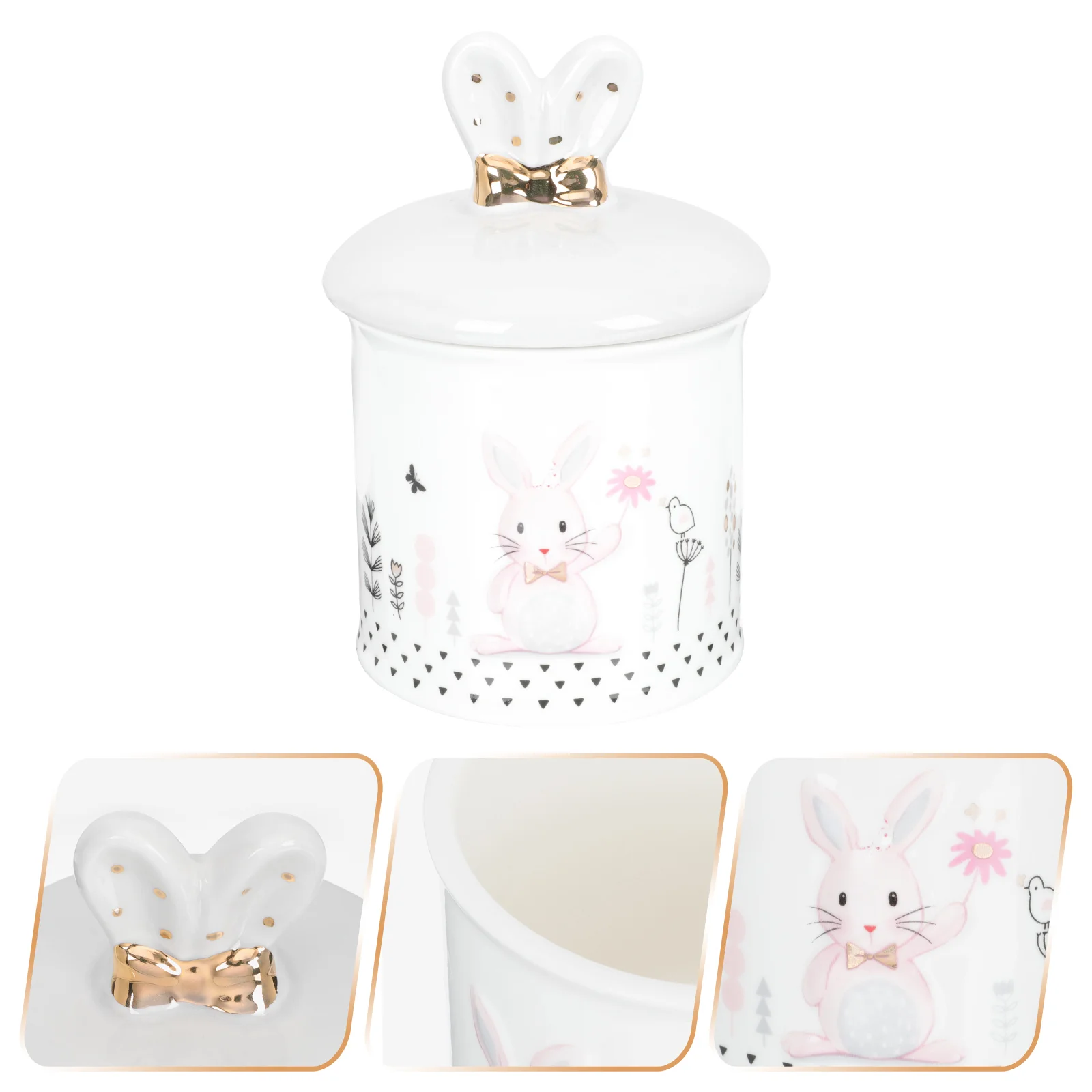 

Sealing Cookie Jar Porcelain Candy Canister Ceramic Spice Jars Ceramic Tea Jar Sealed Jar Coffee Container