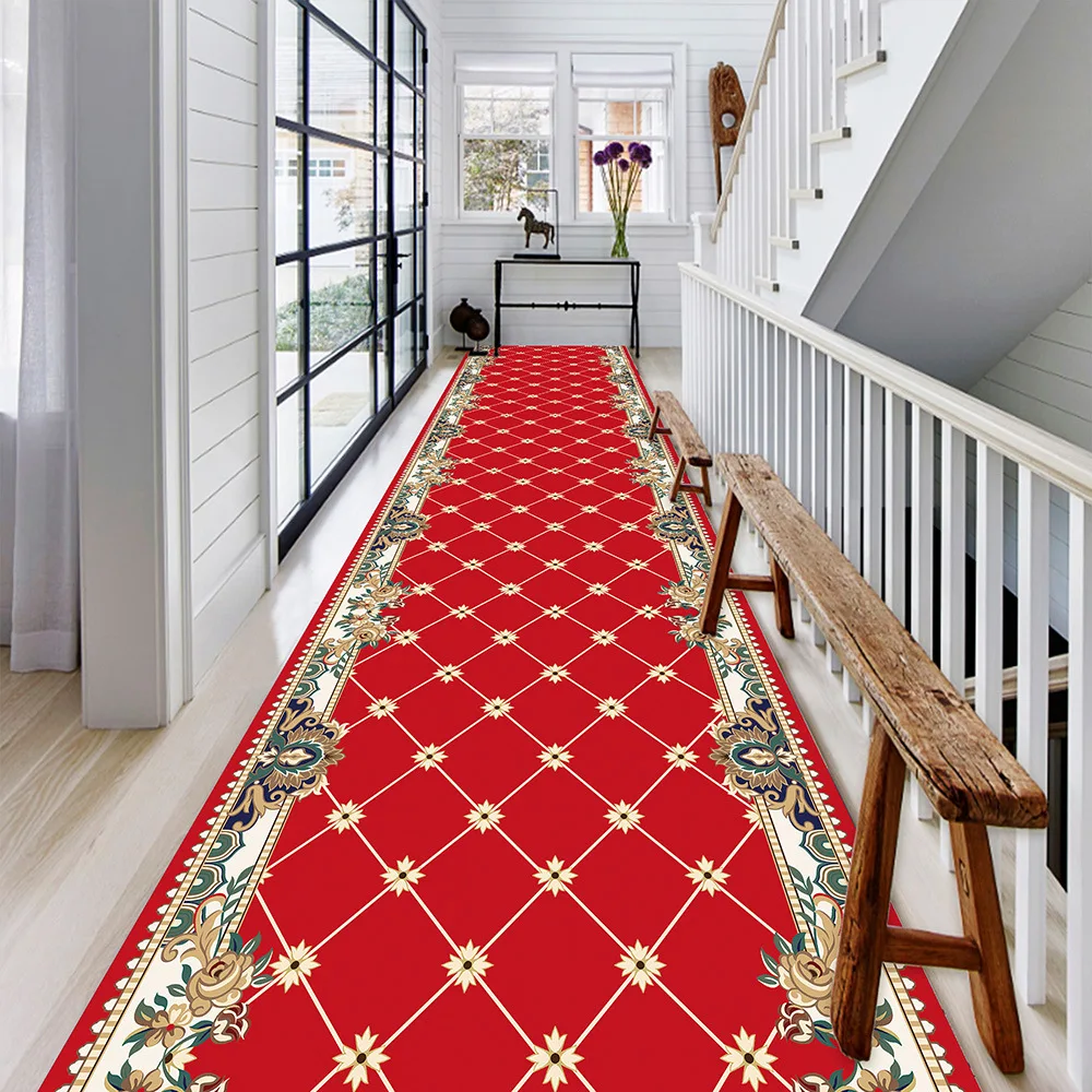 

European style corridor carpet, used for home decoration, corridor, kitchen aisle, hotel aisle, wedding party floor mat