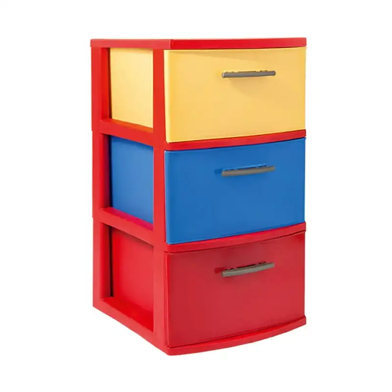 

Plastic 3-Drawer Storage Tower, Multicolor