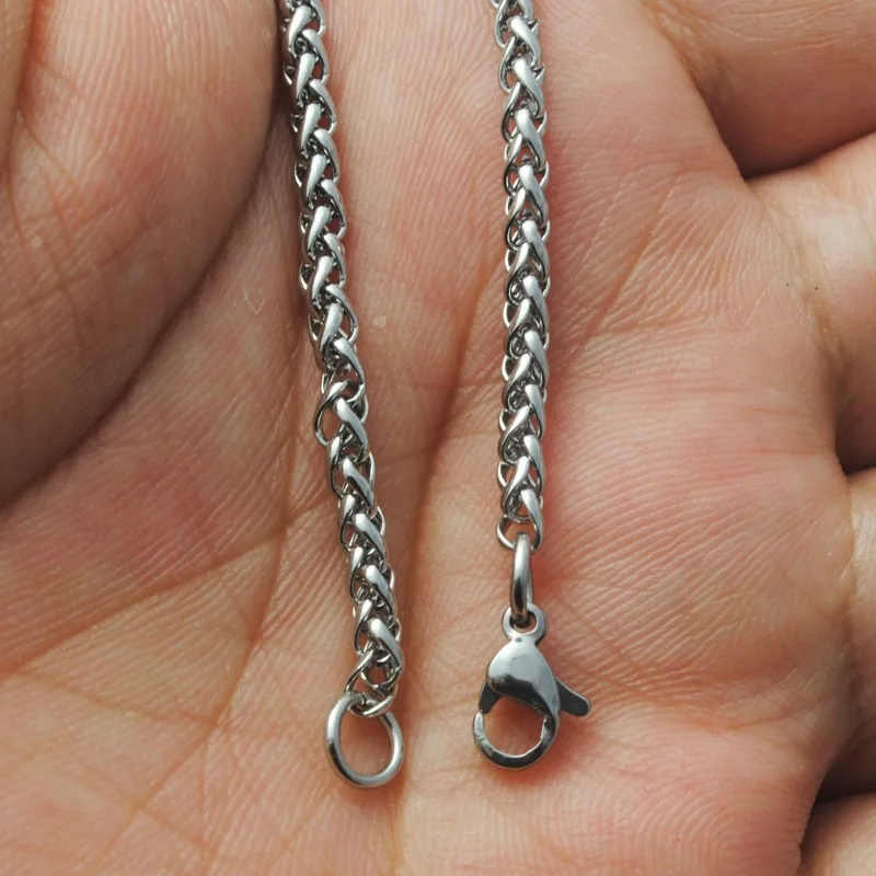 Цепочка из нержавеющей стали для мужчин ожерелье с застежкой-лобстером кулон