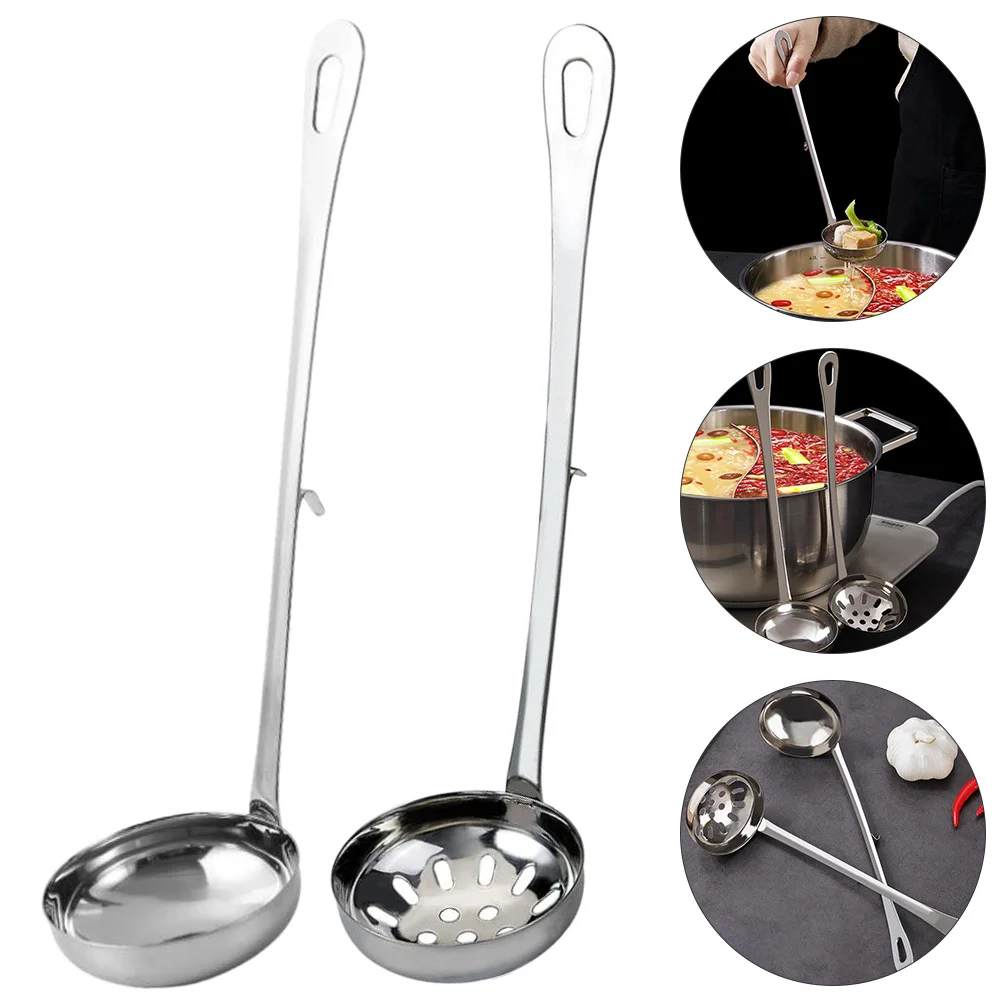 

Spoon Ladle Slotted Strainer Skimmer Stainless Steel Cooking Serving Soup Handlepot Hotpot Colanderhot Porridge Metal