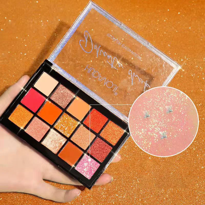 Неоновые тени для век палитра макияжа 15 мерцающие блестящие матовые оттенки Matellic